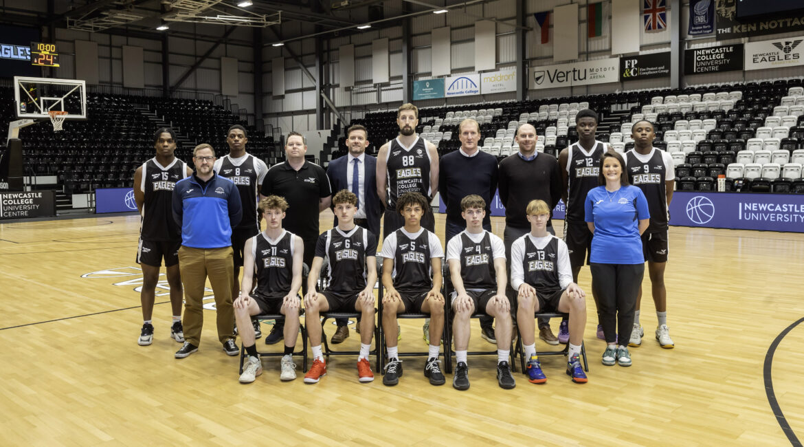 Newcastle College Eagles Academy and Staff Photoshoot - 2024-12-03 - Full Group